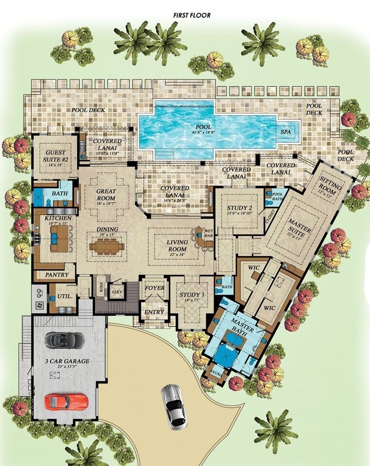 caribbean-house-plan-contemporary-luxury-beach-home-floor-plan-beach